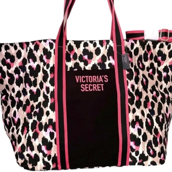 NWOT Victoria’s Secret large oversized, Cheetah print tote bag. - Picture 9 of 12
